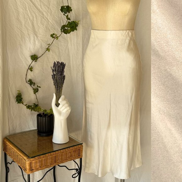 Quince Dresses & Skirts - ✨RARE✨ 100% Silk Bias Cut Midi Slip Skirt Handmade